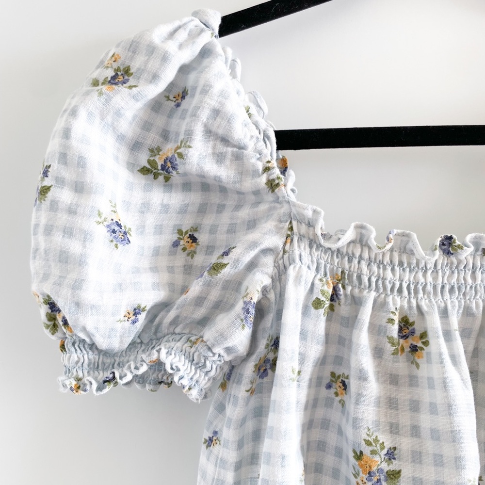 Reformation Blue and Yellow Floral Mini Dress - Picture 7 of 15